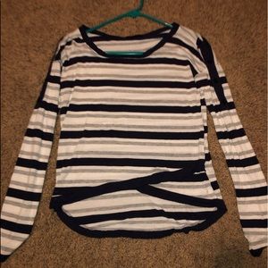 Striped Long Sleeve With Button Detailing